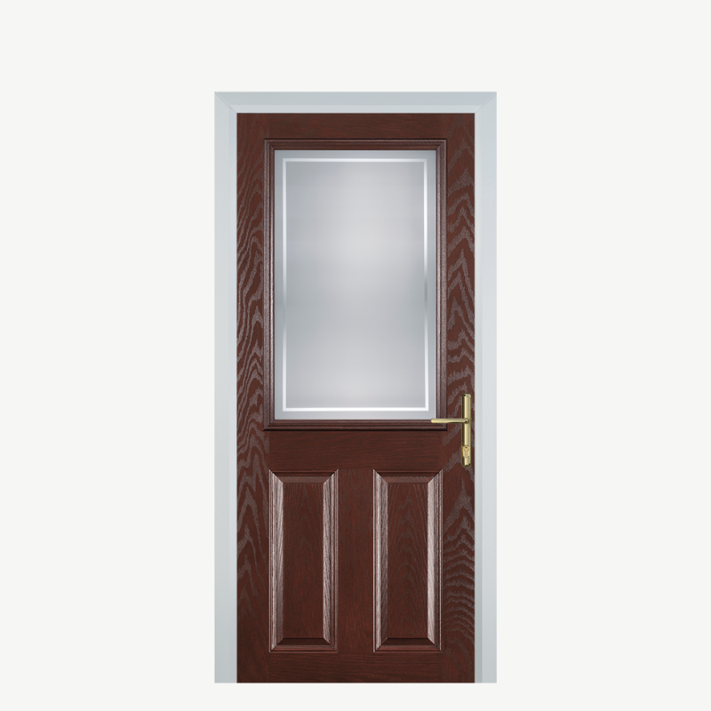 Door F 2 Panel 1 Square Dark Wood Enfield image 0