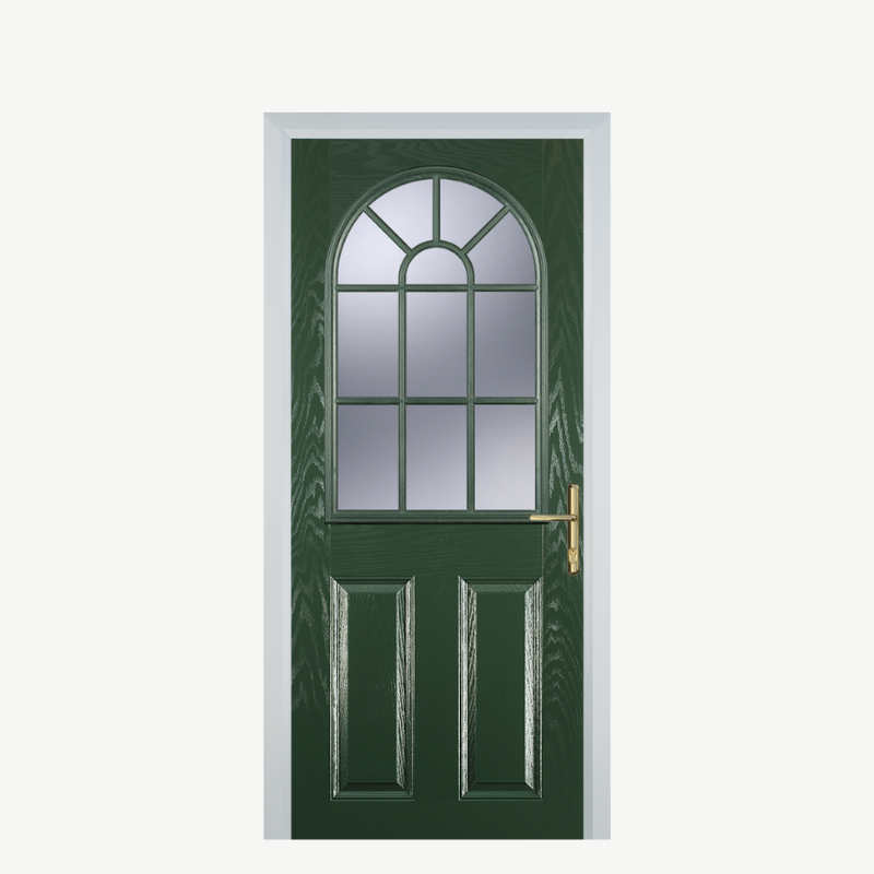 DoorL 2 Panel Sunburst Green image 0