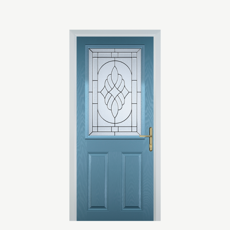 Door F 2 Panel 1 Square Pastel Blue Zinc Art Elegance image 0