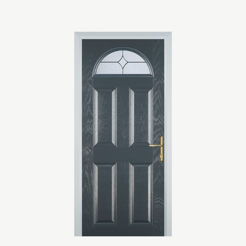 Door D 4 Panel 1 Arch Grey Flair image 0