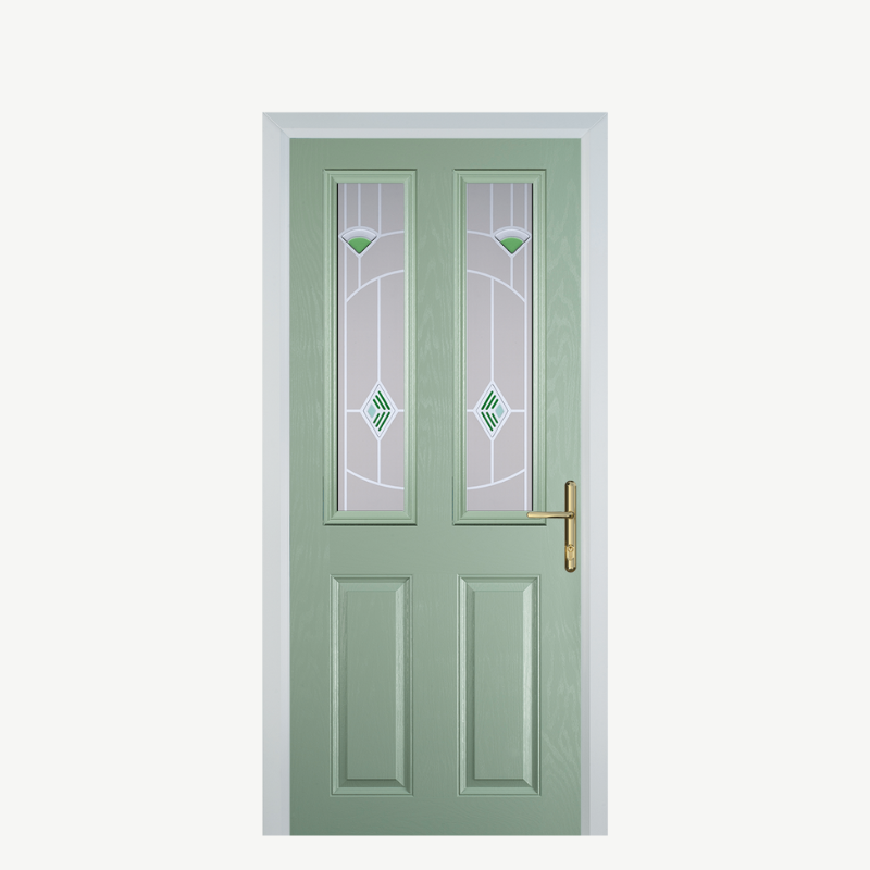 Door C 2 Panel 2 Square Chartwell Green Murano Green image 0