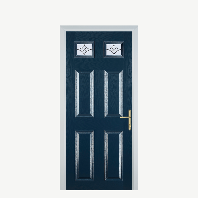 DoorI 4 Panel 2 Square Blue Zinc Art Elegance image 0