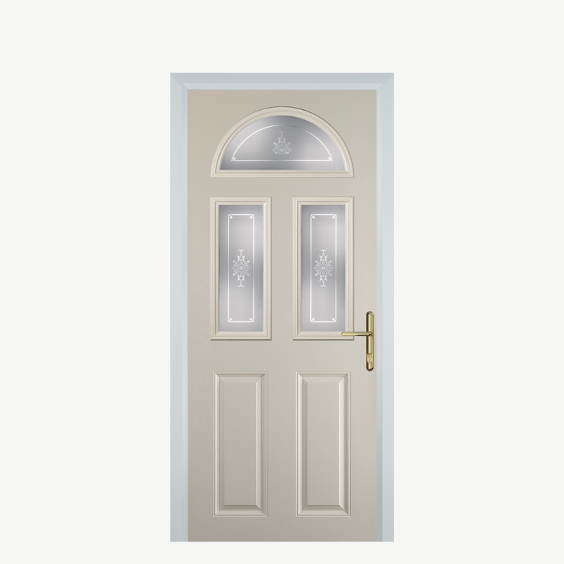 Door G 2 Panel 1 Arch Cream Straxton image 0