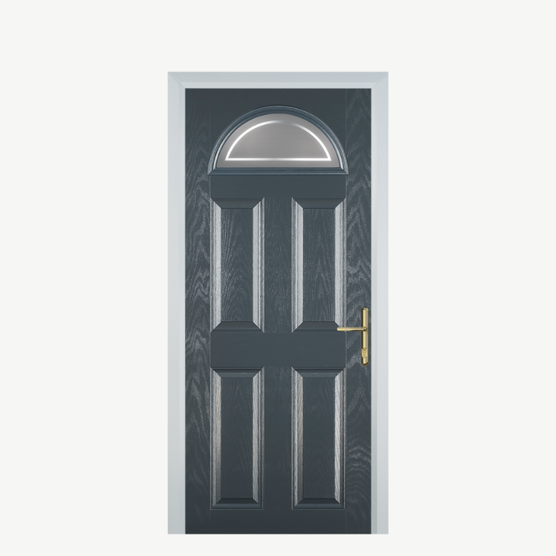 Door D 4 Panel 1 Arch Grey Enfield image 0