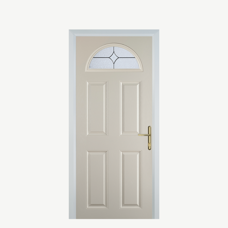 Door D 4 Panel 1 Arch Cream Flair image 0