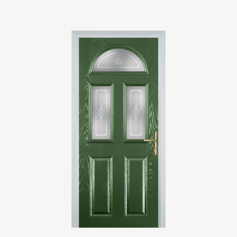 Door G 2 Panel 1 Arch Fern Green Straxton image 0