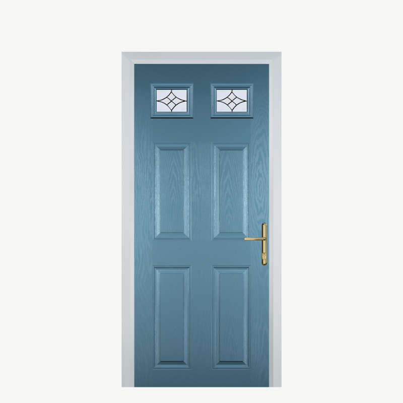 DoorI 4 Panel 2 Square Pastel Blue Zinc Art Elegance image 0