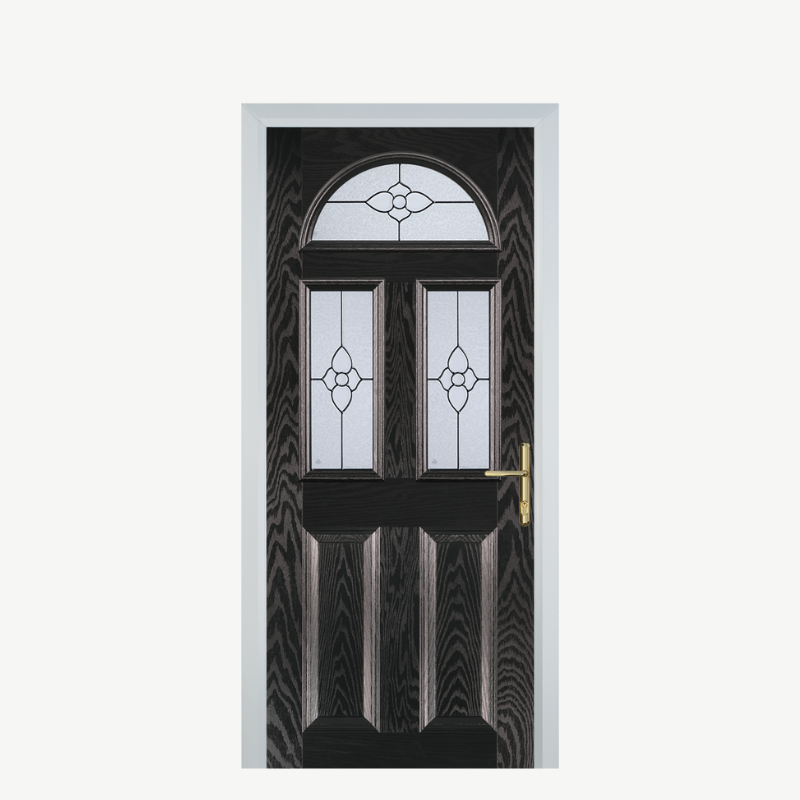 Door G 2 Panel 1 Arch Black Brown Finesse image 0