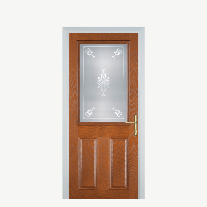 Door F 2 Panel 1 Square Oak Straxton image 0