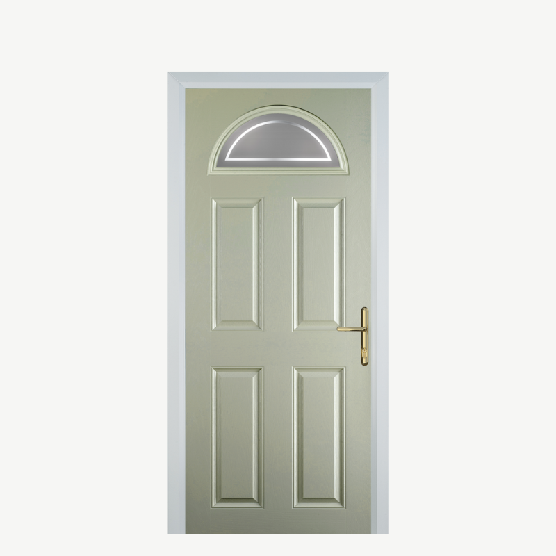 Door D 4 Panel 1 Arch Pebble Grey Enfield image 0