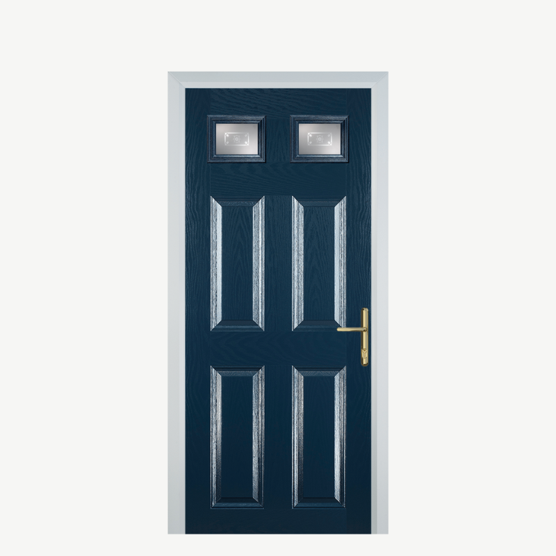 DoorI 4 Panel 2 Square Blue Straxton image 0