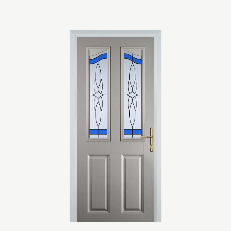 Door B 2 Panel 2 Angle Agate Grey Crystal Harmony Blue image 0