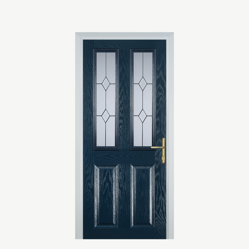 Door C 2 Panel 2 Square Blue Classic image 0
