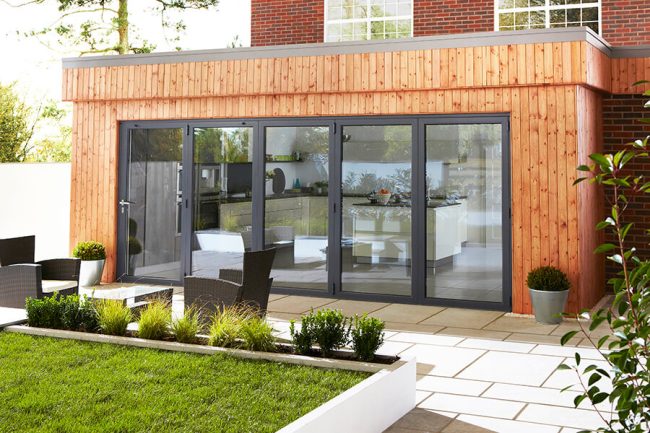 Black Aluminium Bifold Doors