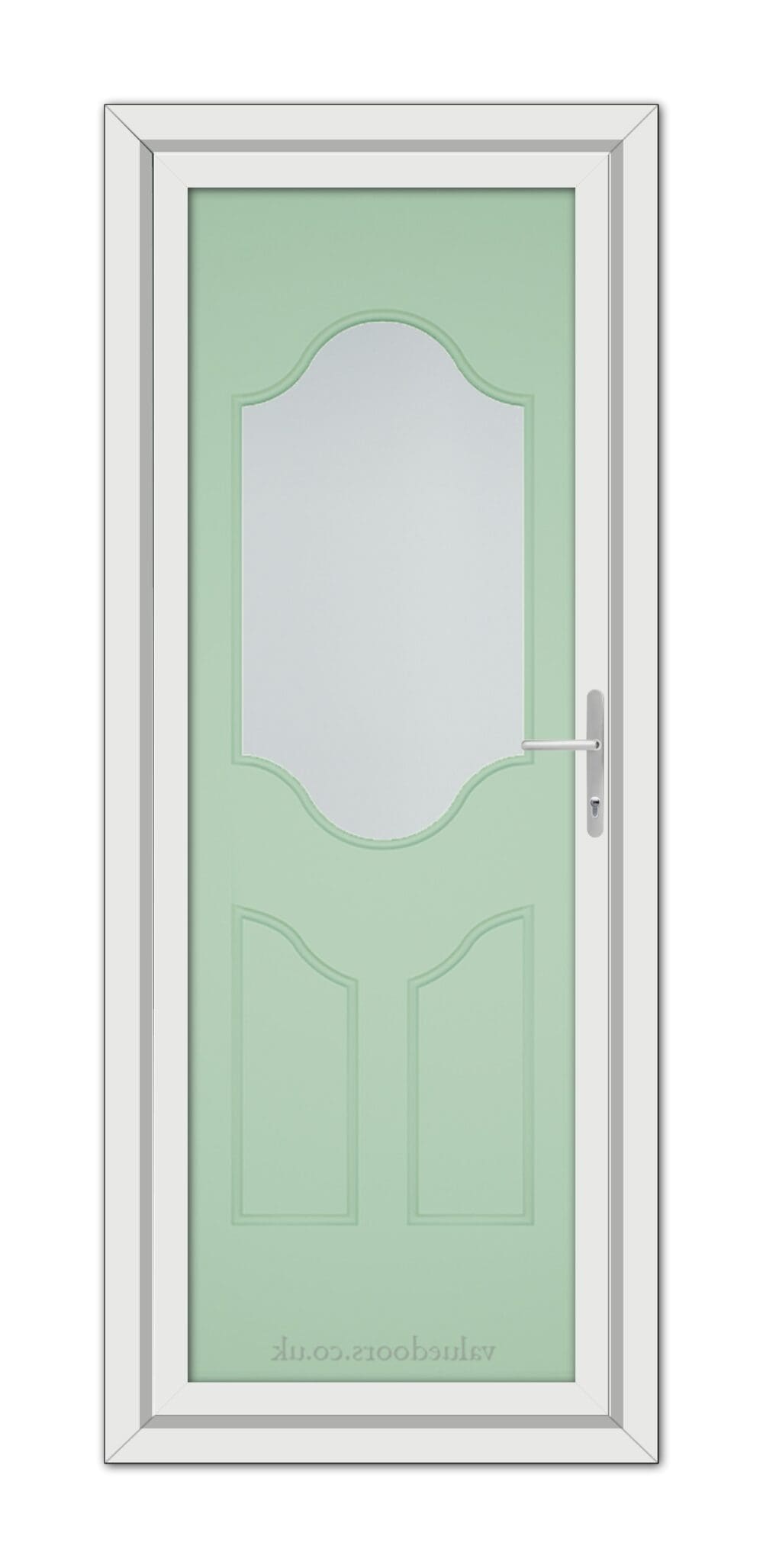 A close-up of a Chartwell Green Althorpe One uPVC Door.