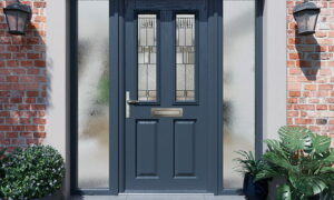 Everest Grey Composite Door with Side Panels