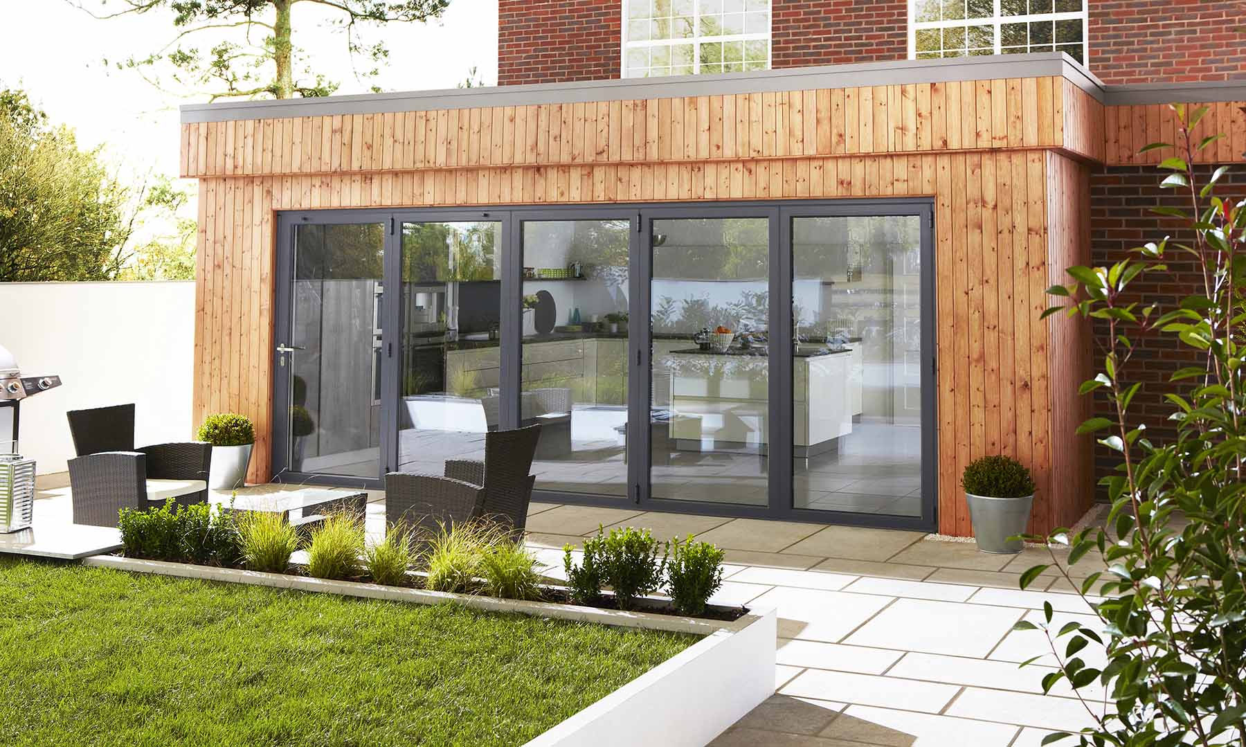 Bifold door closed