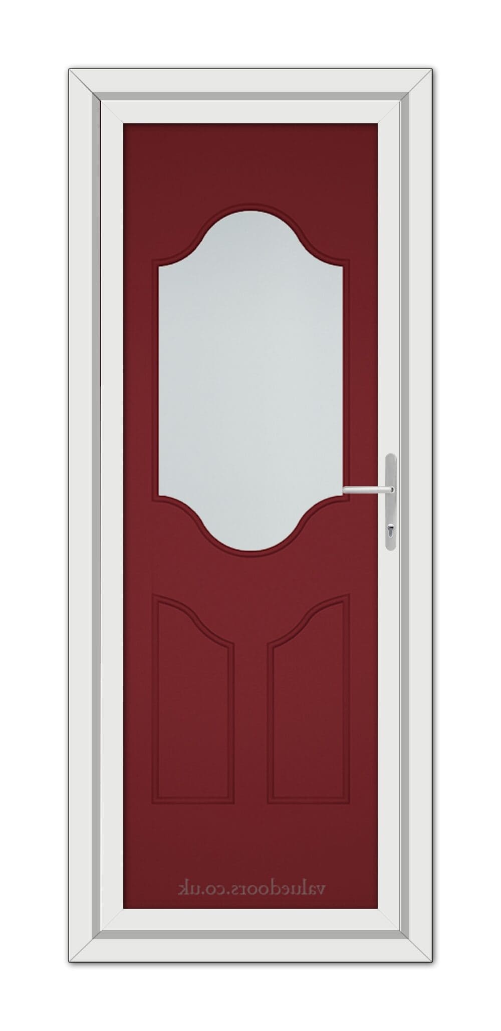 Red Althorpe One uPVC Door with a white frame.