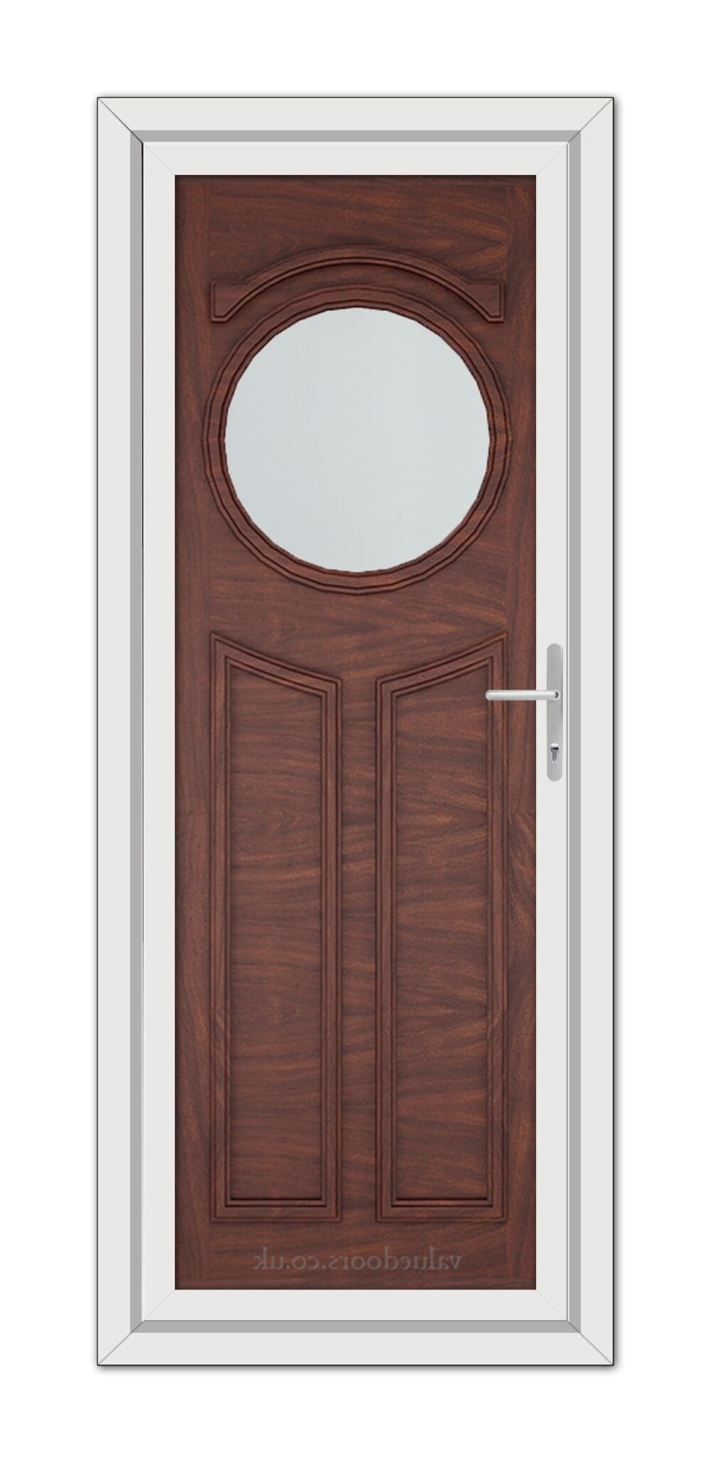 A close-up of a Rosewood Blenheim uPVC Door.