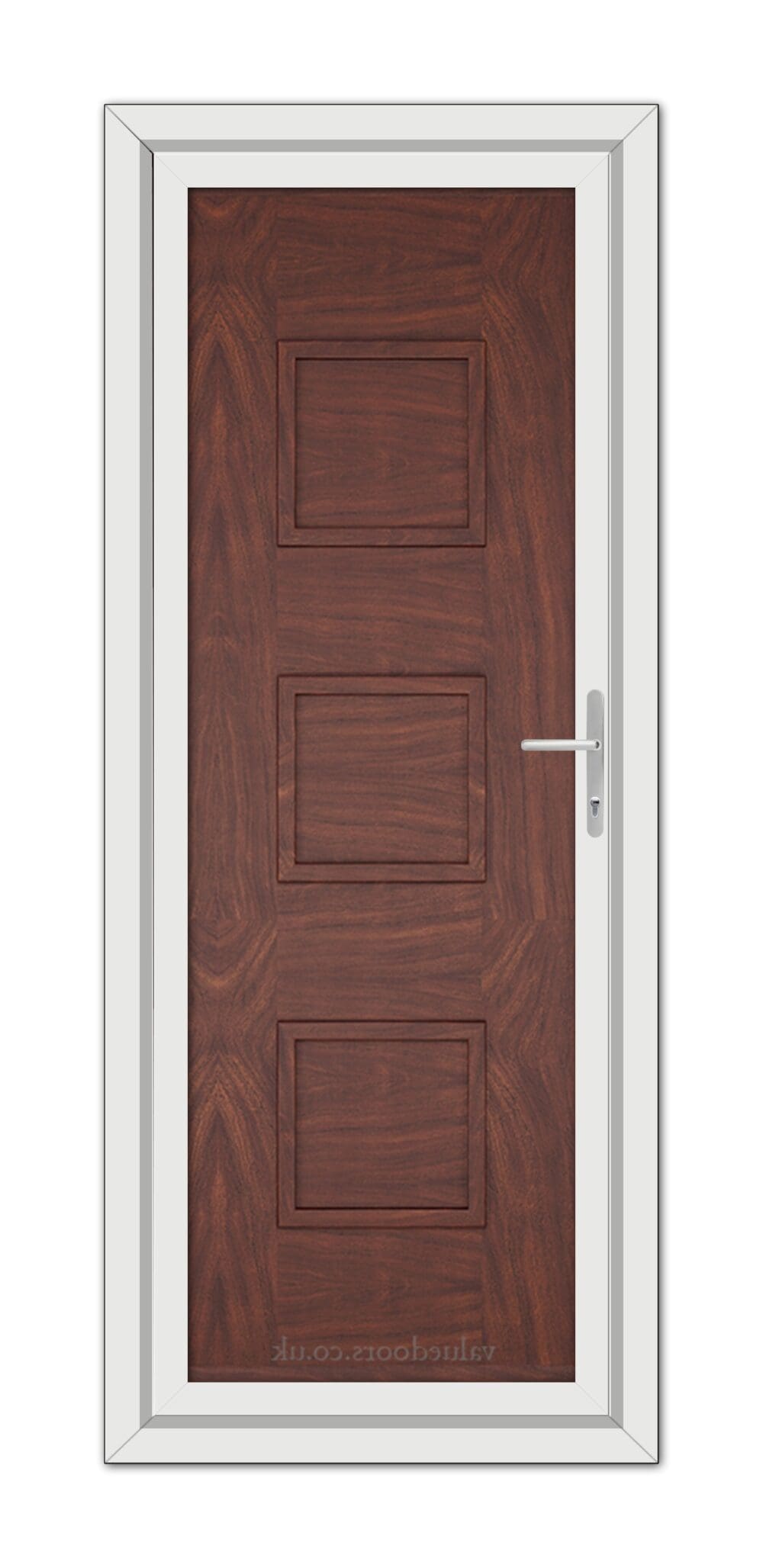 A close-up of a Rosewood Modern 5013 Solid uPVC Door.