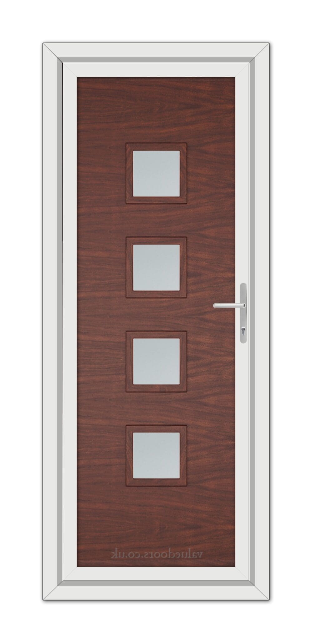 A close-up of a Rosewood Modern 5034 uPVC Door.